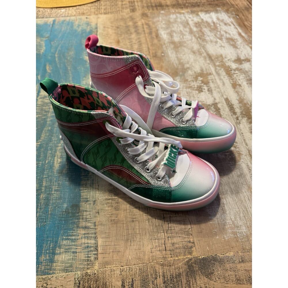 WICKED Women's NEW Pink Green High Top Sneakers by Ground Up Movie Sz 6